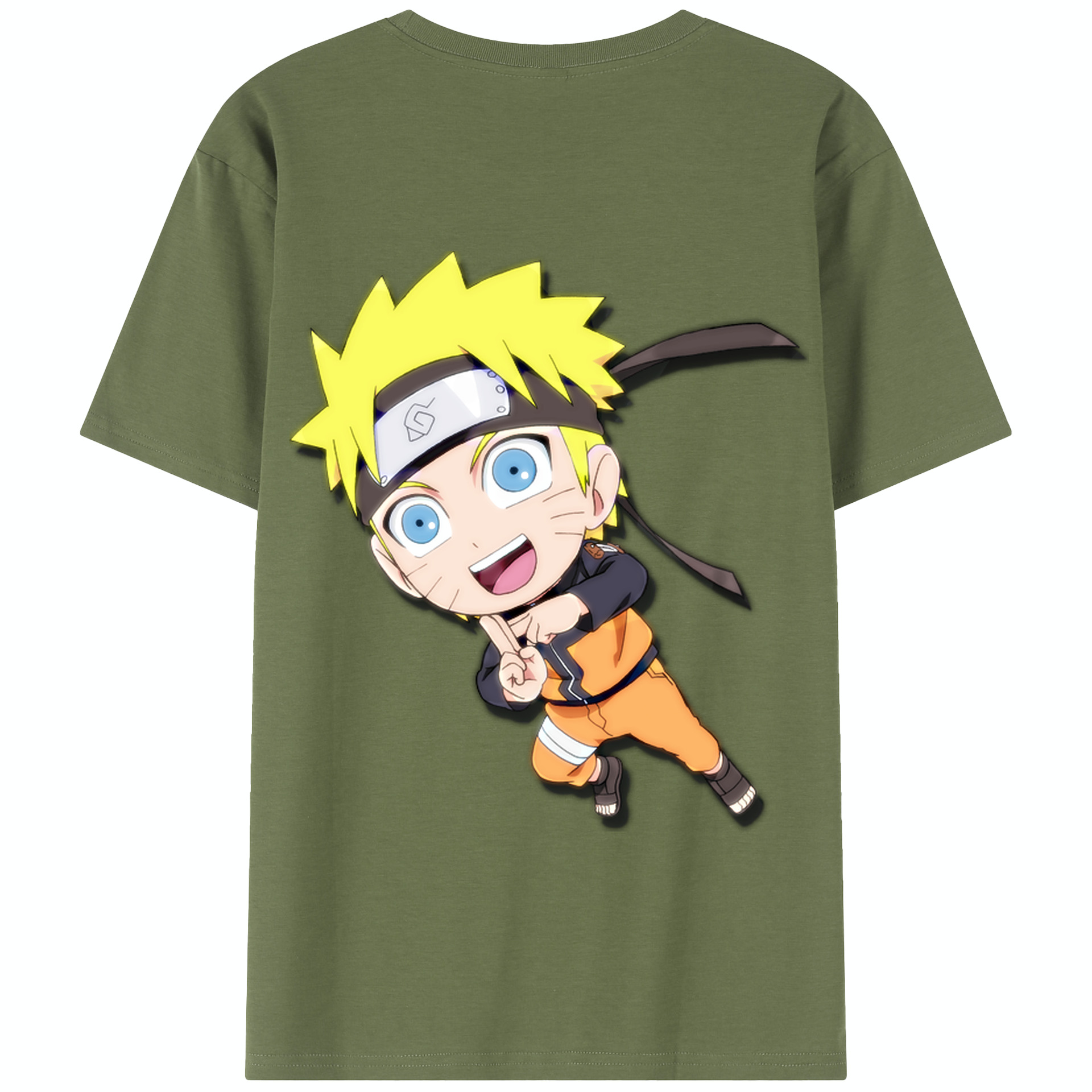（画像用） NARUTO -ナルト- うずまき ナルト Uzumaki Naruto 綿100％半袖Tシャツ（背面プリント）